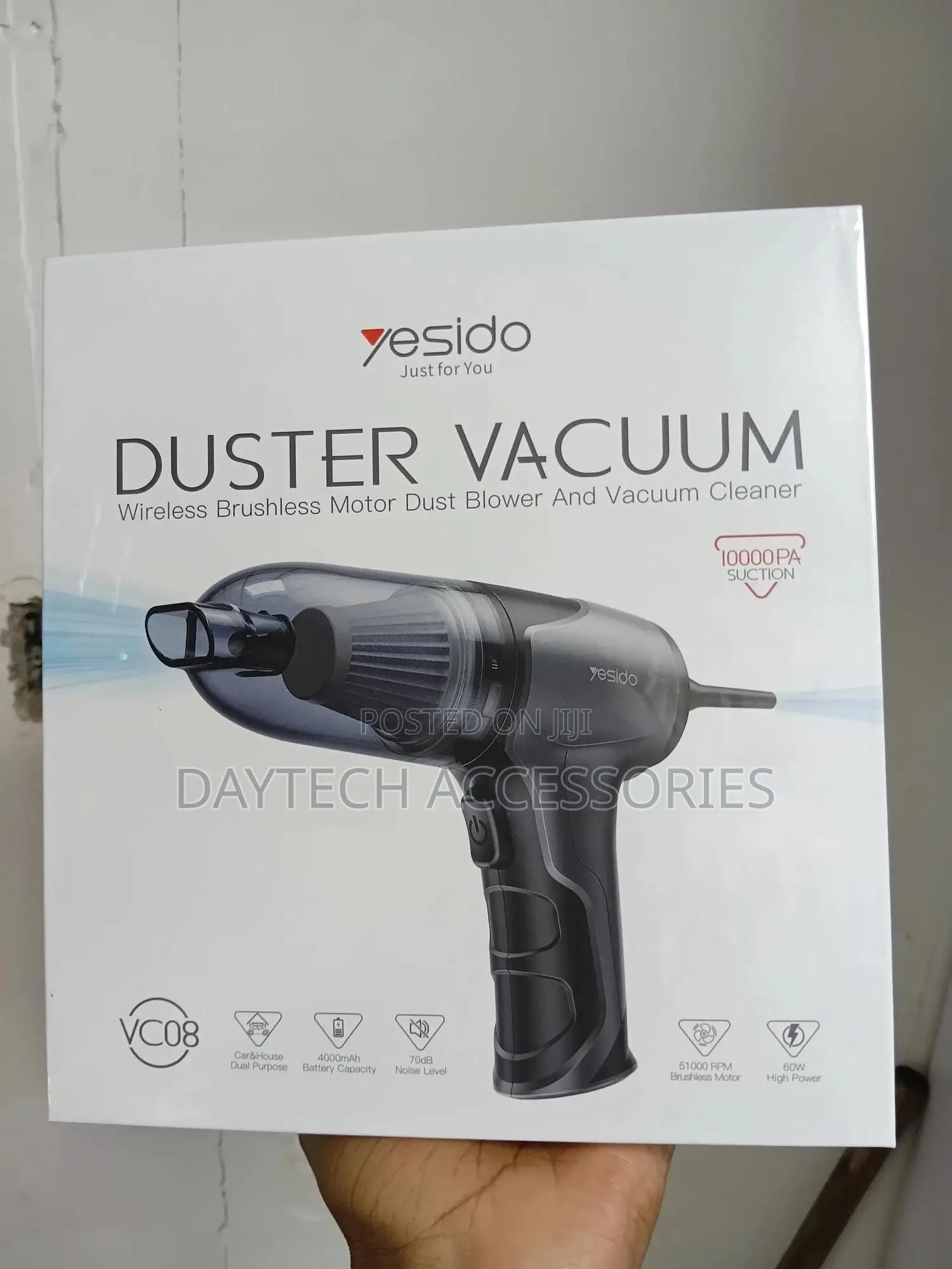 This Is a Yesido Vc08 Wireless Motor Car Blower and Vacuum Cleaner.