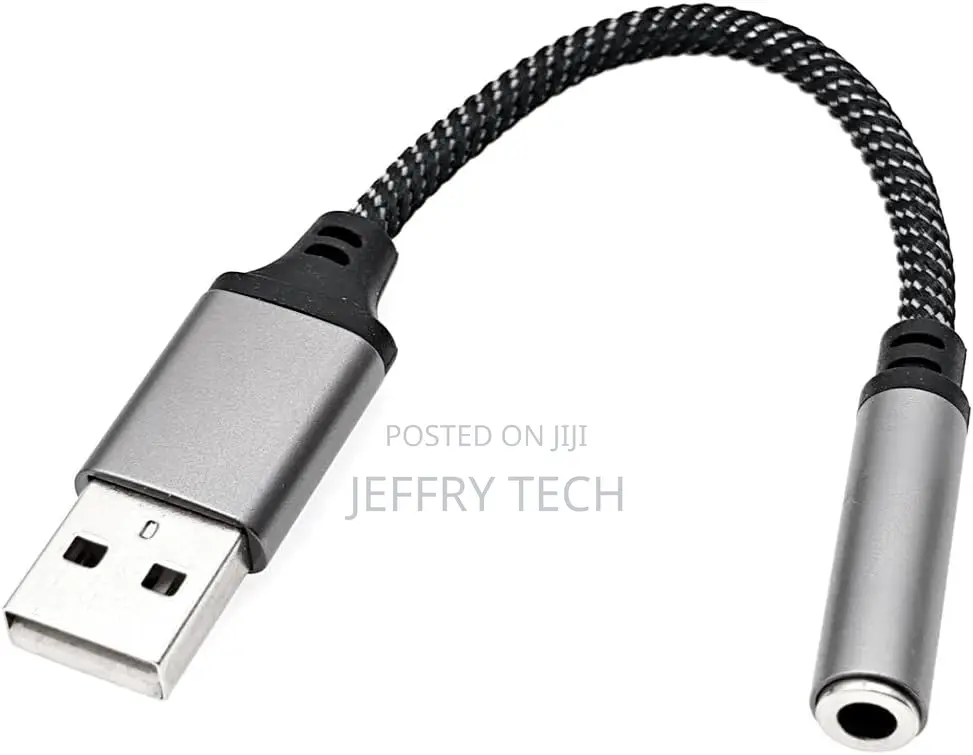 Usb to 3.5 Mm Jack Audio Adapter Cable, Aux to Type-a to Headphone Ja