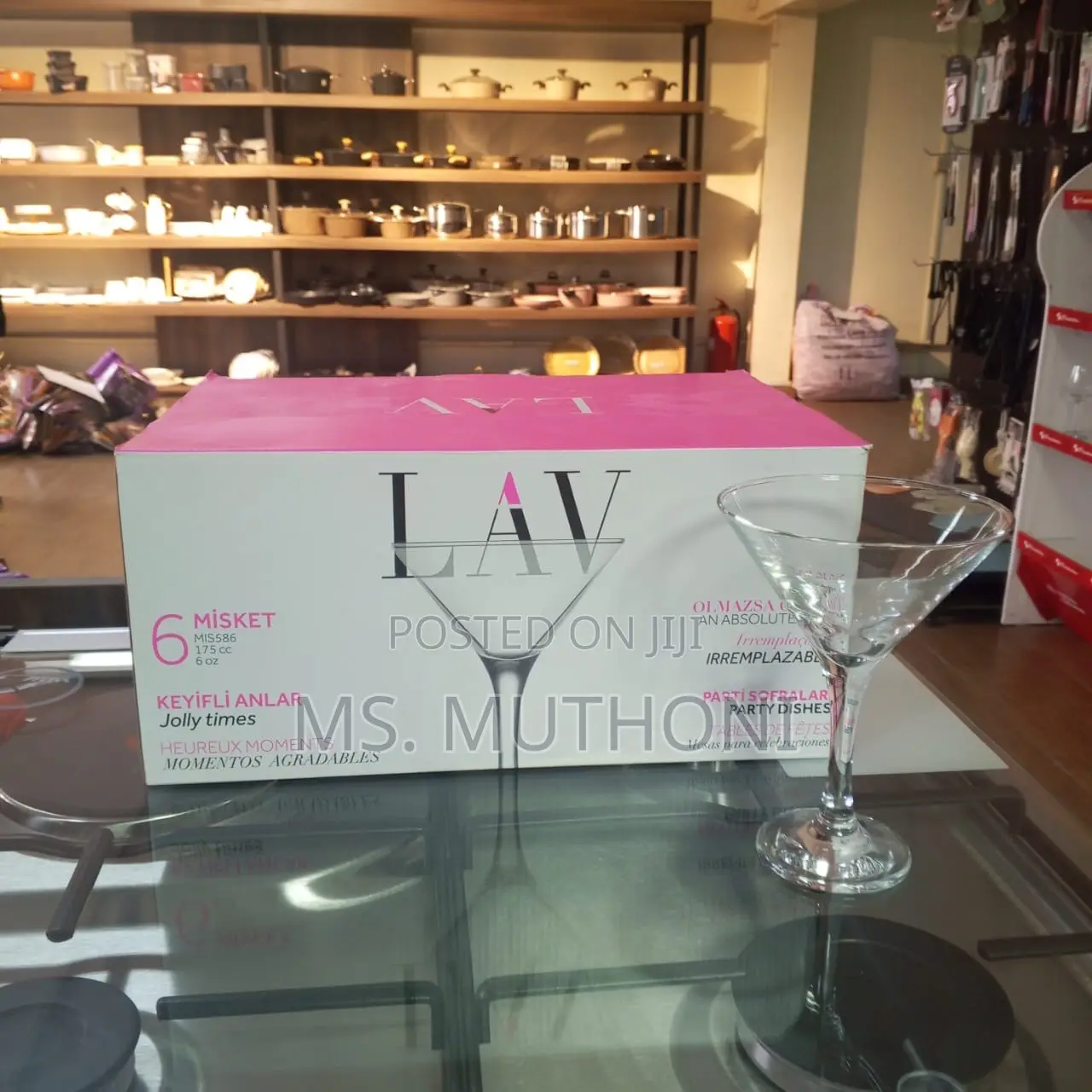 175 Ml Lav Misket Martini Glasses Set.