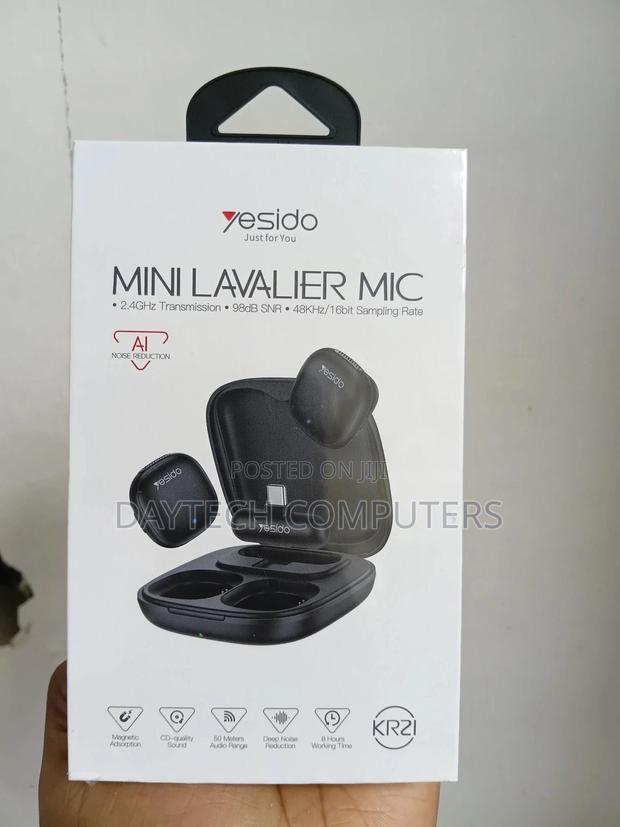 Yesido Kr21 Usb-C Wireless Lavalier Microphone - Black - thumbnail 2