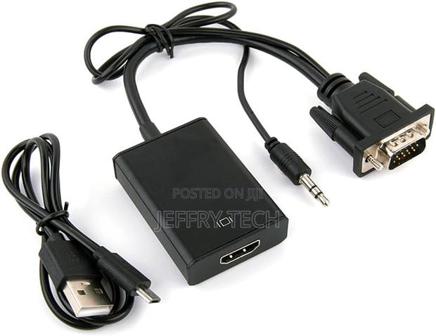 Vga Male to Hdmi Female Converter Adapter 1080p Stereodio Output