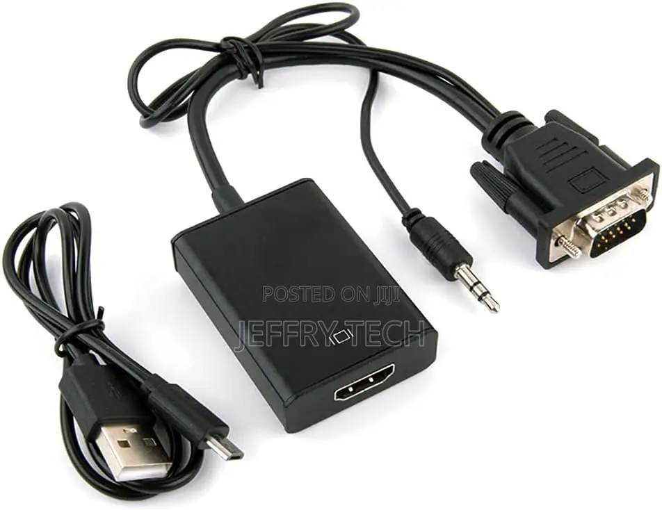 Vga Male to Hdmi Female Converter Adapter 1080p Stereodio Output