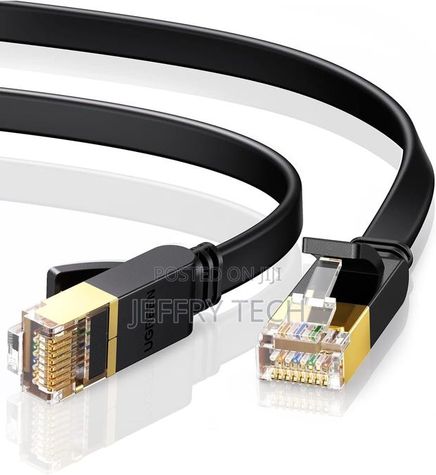 Cat7 Ethernet Cable, High Speed 10gbps 600mhz/S Shielded Lan Cord Fla - main view