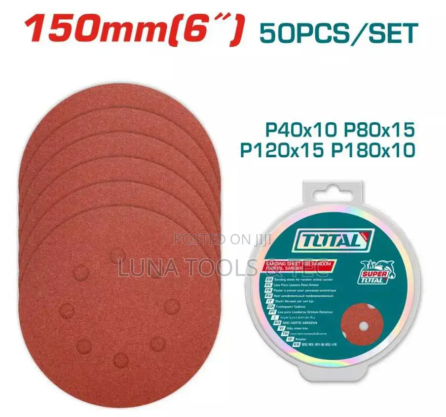 Total Sanding Sheet for Random Orbitalsandersize:150mm50pcs