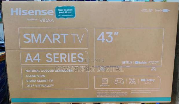 *Hisense 43inch" Smart A4 Smart Tv