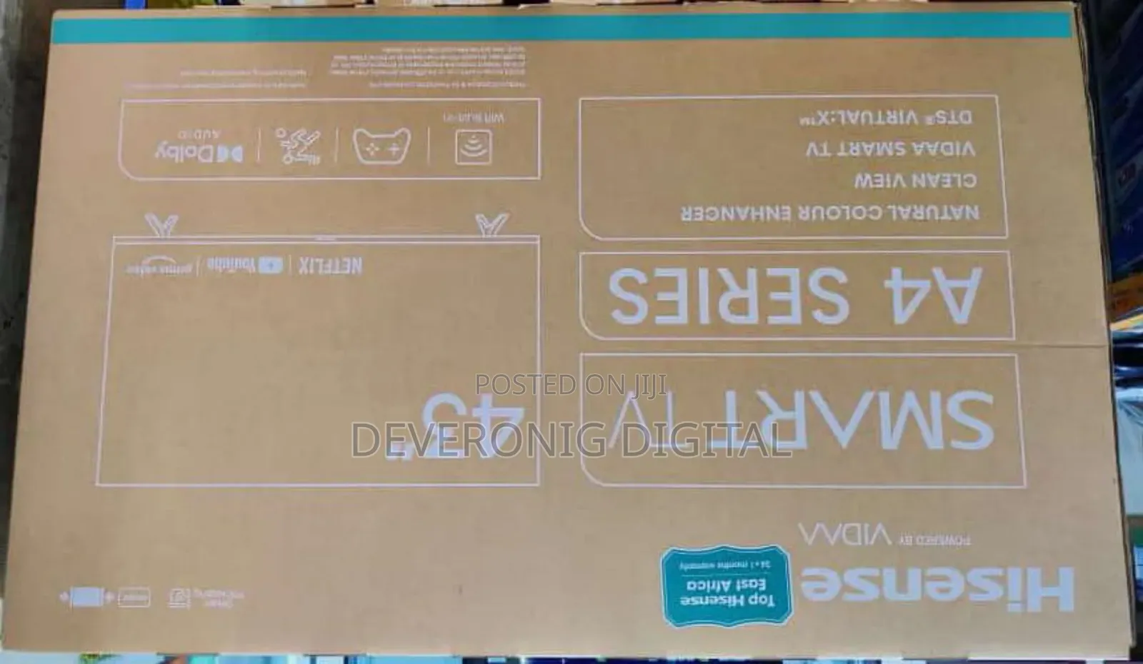 *Hisense 43inch" Smart A4 Smart Tv