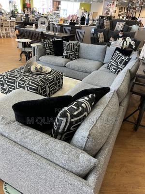 Gray U Shape Modern Couches - main view