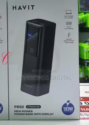 Havit Pb50 *183w* 27000mah High-Power Power Bank Smart Led Display