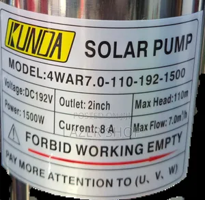Solar Pump 1500w Max Head 110 Meters