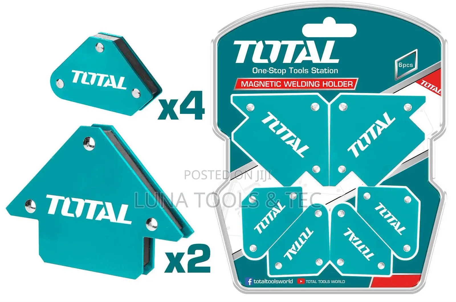 Total Tamwh6002 6 PCS Magneticwelding Holder Set