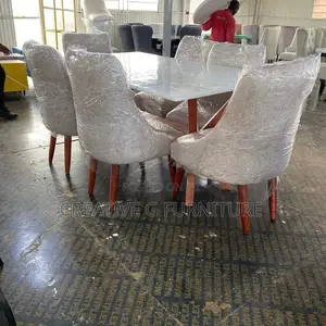 Modern Marble Finish Dining Set