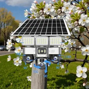 Waterproof Durable 12mp 4g Solar CCTV Camera With Solar Flood Light