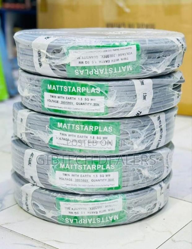 Mat Star 1.5mm 90m Twin With Earth Flat Electrical Cable - thumbnail 2