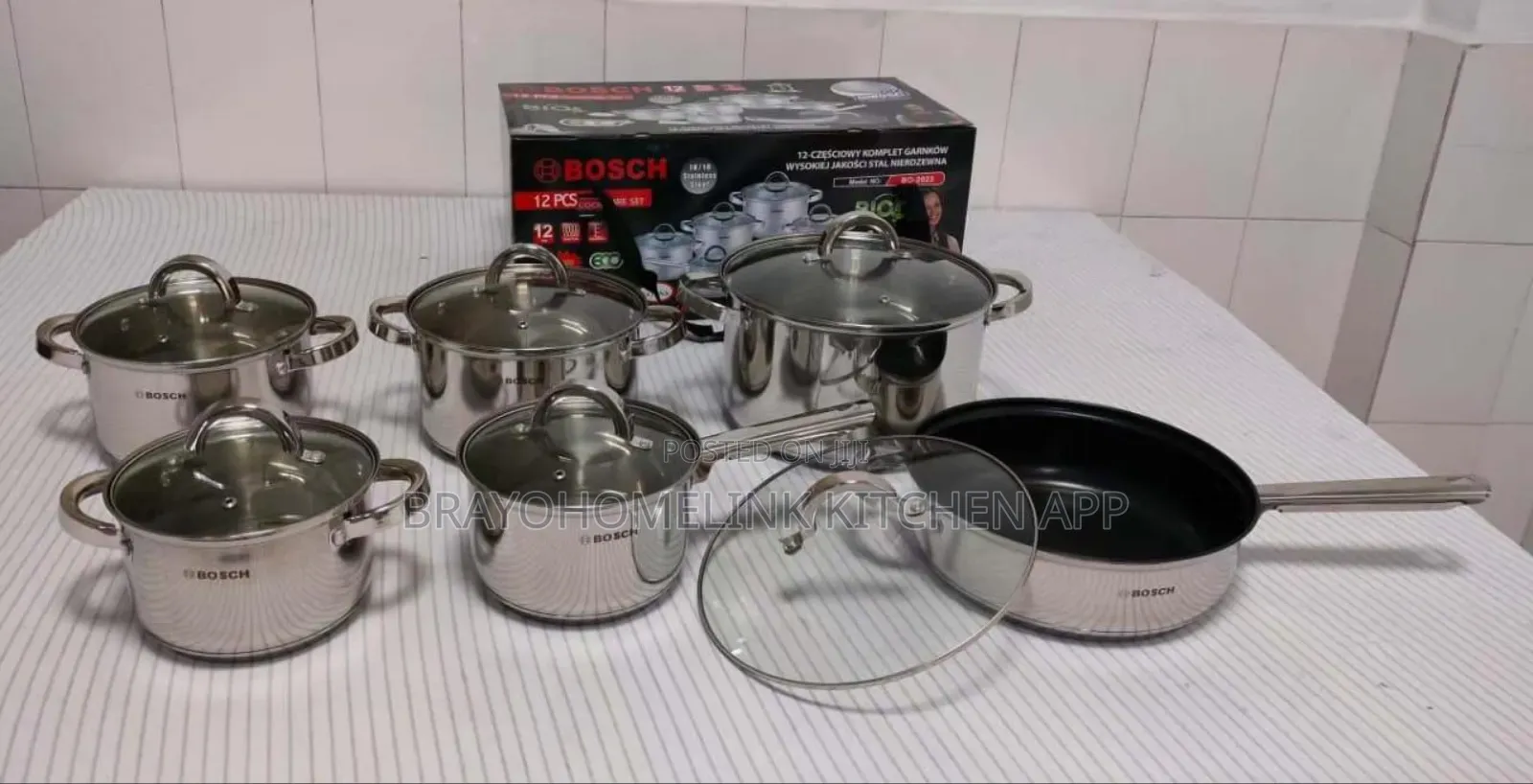 *12pc Bosch Stainless Steel Cookware*
