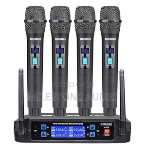 Bomge Wireless Microphone System, Pro 4-Channel Cordless Mic Set - thumbnail 2