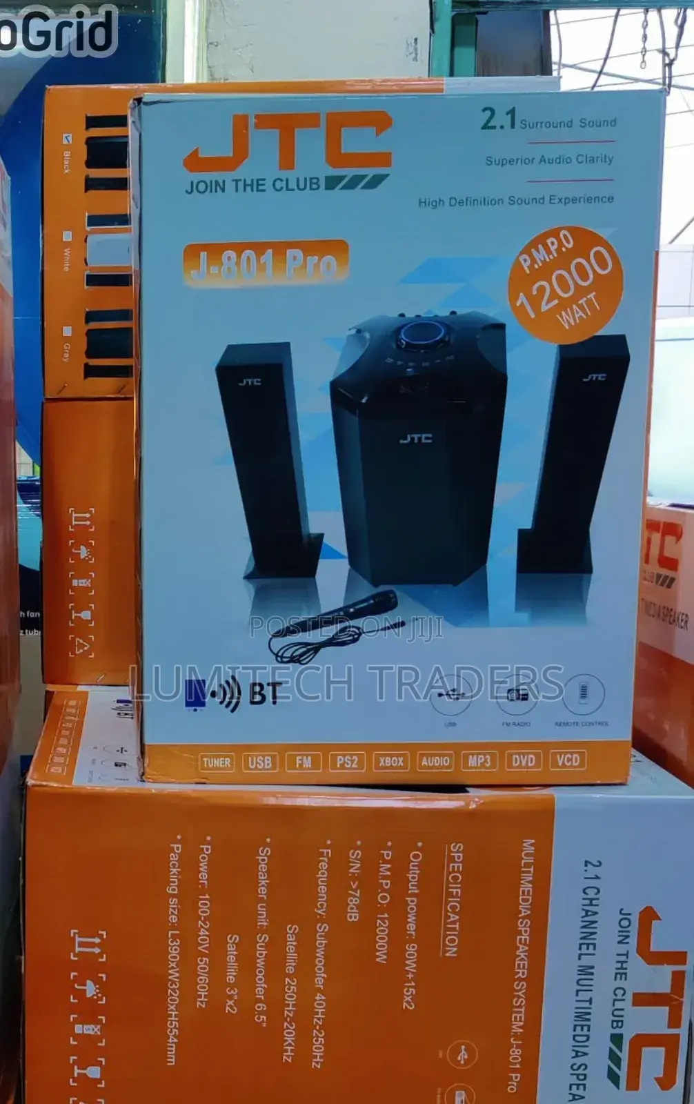 JTC 801 12000watts Mtungi Comes With 1 Microphone