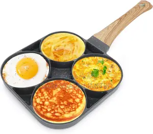 Ceramic Granite Non-Stick 4 Slot Pancake Eggs Pan Frying Cooking