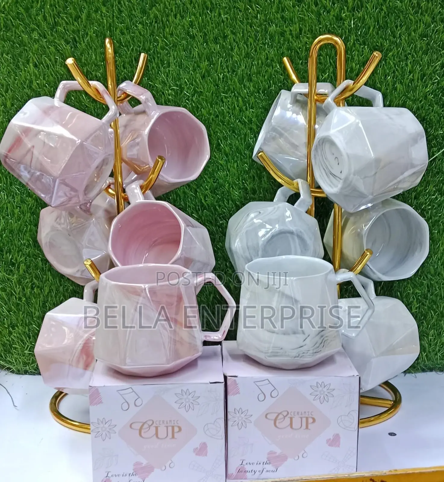 6 Pc Diamond Mug Pot