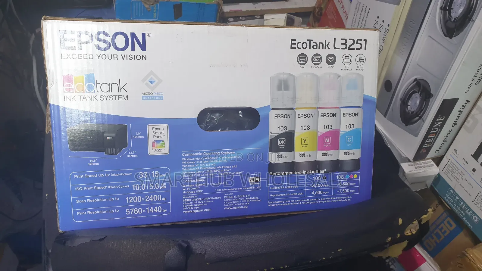Printers- Epson Ecotank L3251 A4 Wi-Fi All-in-One Ink Tank Printer