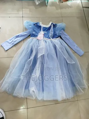 Blue Disney Princess Elsa Costume Dress Snowflake Prints