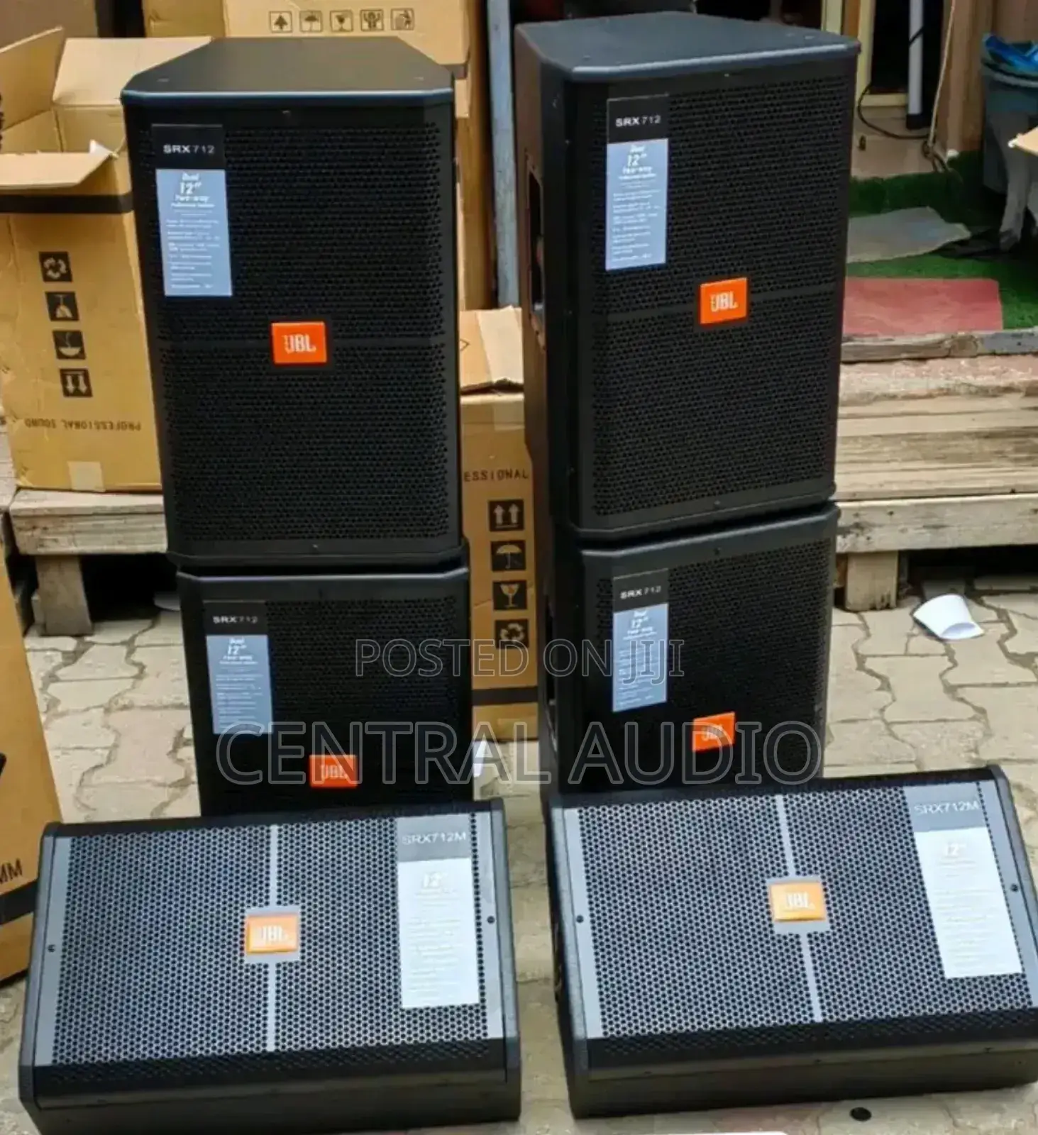 JBL 4pcs Midrange and 2pcs Monitor Speakers