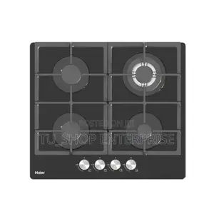 Haier Hob-S460fbt 4-Burner Built-in Gas Hob – Tempered Glass