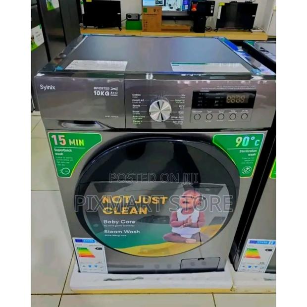 Syinix 10kg Front Load Washing Machine – Wash Spin Efficiently - main view