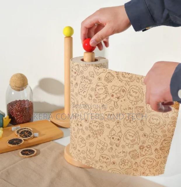 Wooden Kitchen Paper Towelholderkeep Your Tissues Neat - thumbnail 2