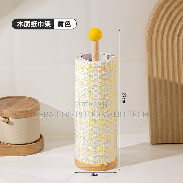 Wooden Kitchen Paper Towelholderkeep Your Tissues Neat - thumbnail 3