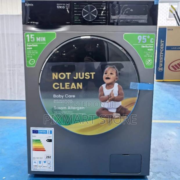 Washing Machine, Syinix 12 Kg, Wash and Spin Front Load