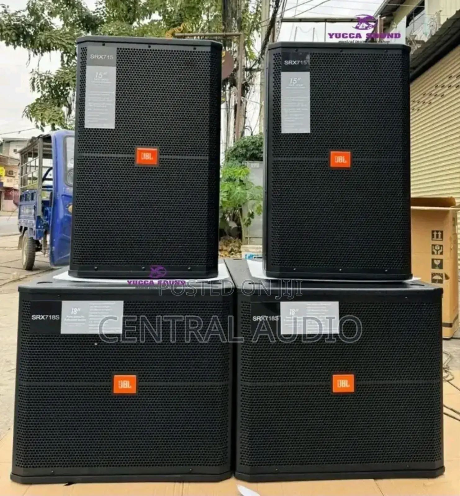 JBL Speakers Set for Pa System With 2pcs Bass and 2pcs Midrange