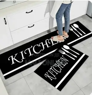 2pcs Non Slip Kitchen Mat Set 3d Floor Rugs Rubber Backing