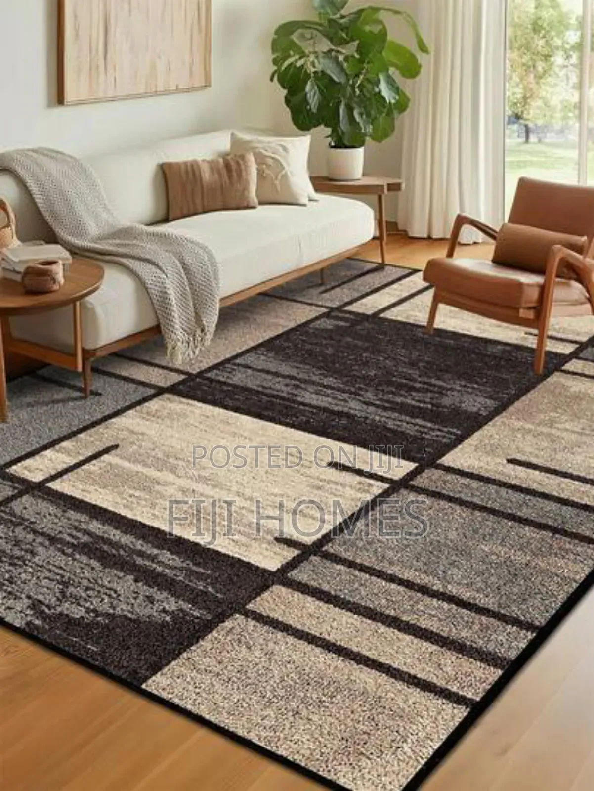 3d Carpet - 7 by 10 - Brown Patterned