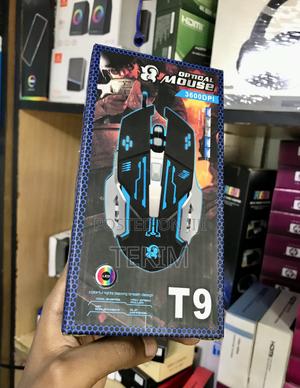 T9 Ergonomic RGB Gaming Mouse - Comfort Grip, 3600 Dpi, 6 Buttons