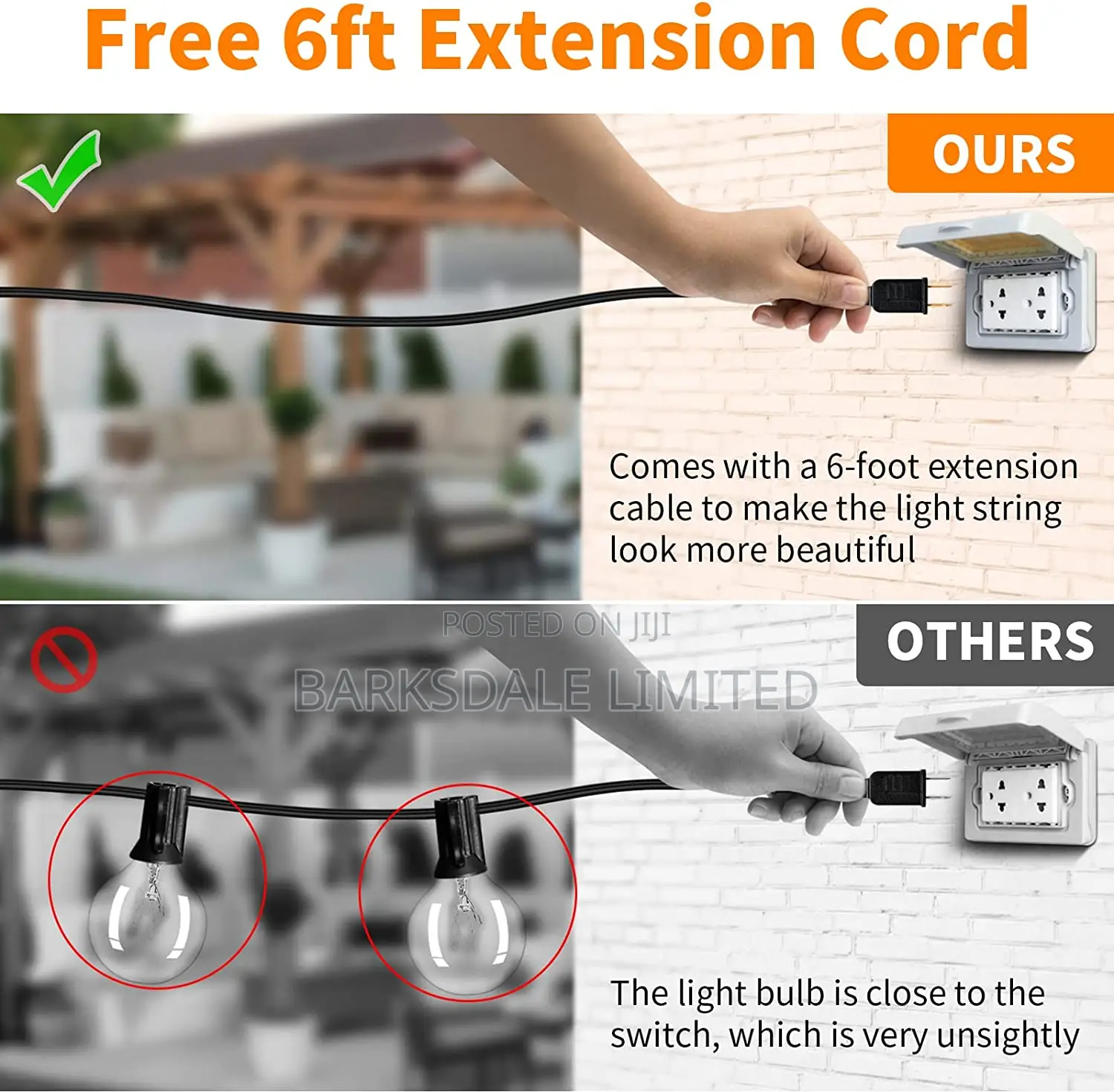 Christmas Solar Xmas Bulbs Lights 15m Outdoor Garden String