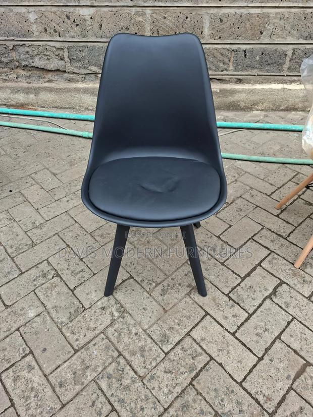 Padded Black With Plastic Legs
