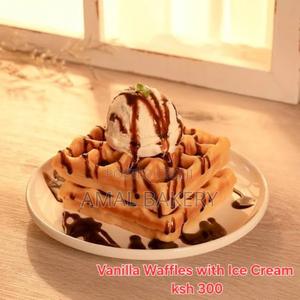 Vanilla Waffles With Ice Cream - main view