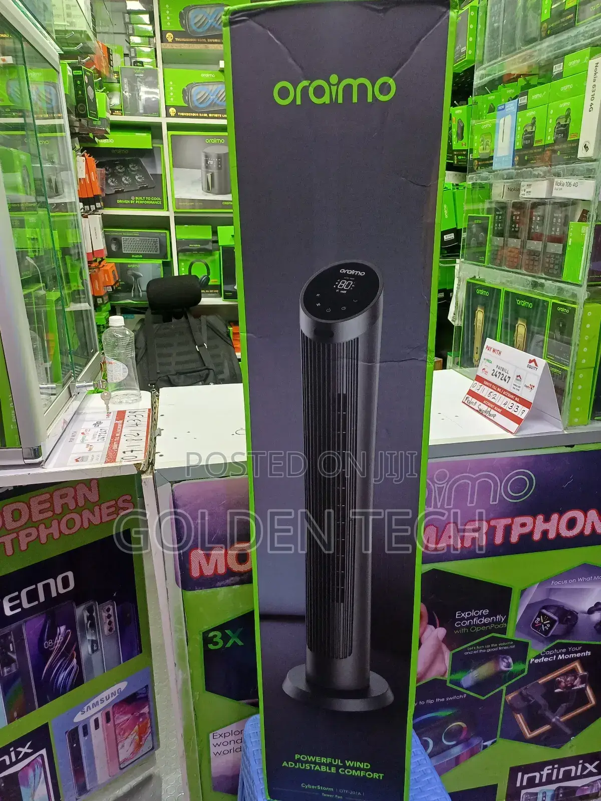 Oraimo Cyberstorm 50w Tower Fan 