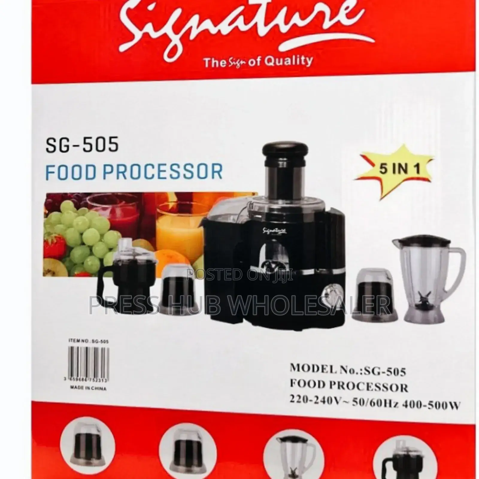Signature Sg-505 5-in-1 Food Processor" 