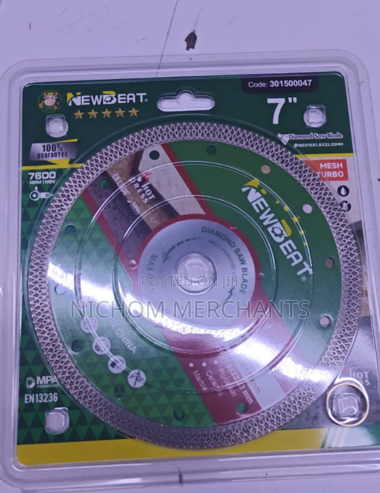 Newbeat 7" Mesh Turbo Diamond Blade/Mesh Turbo Diamond Disc 7inch
