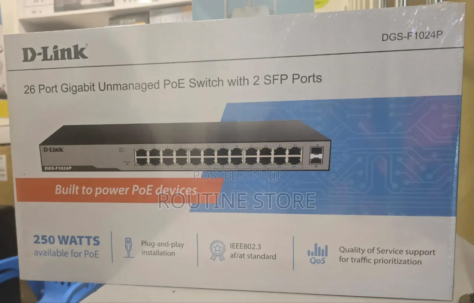 Dlink Unmanaged Ethernet Gigabit Poe With 2port SFP DGS F1024p