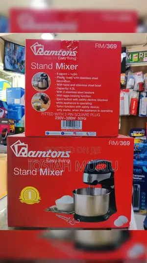 *Ramtons Stand Mixer 4.3litres 5-Speed+Turbo