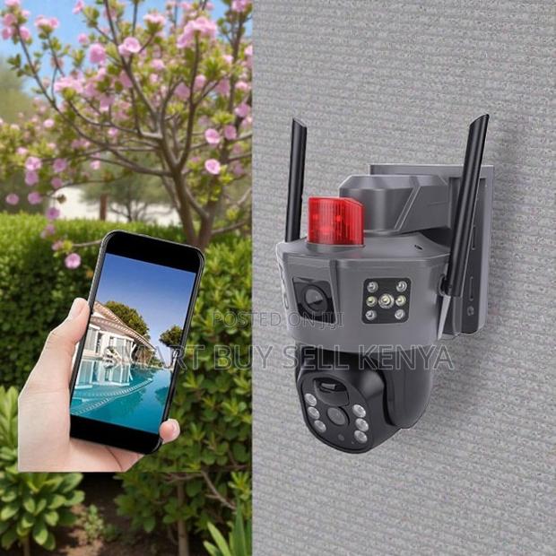 Full Color Night Vision Electric 4g PTZ Dual Lens Security Camera