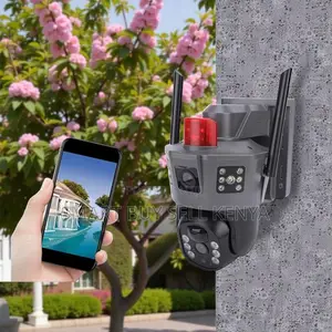 Alarm Warning Light Electric 4g PTZ Dual Lens Security Camera