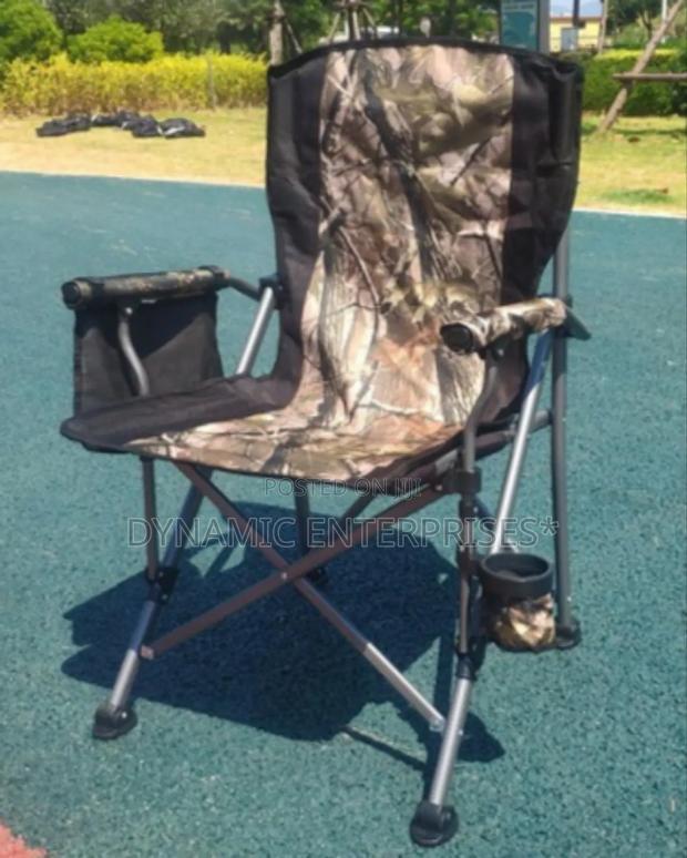 Camouflage Folding Camping Chair With Cup Holder - main view