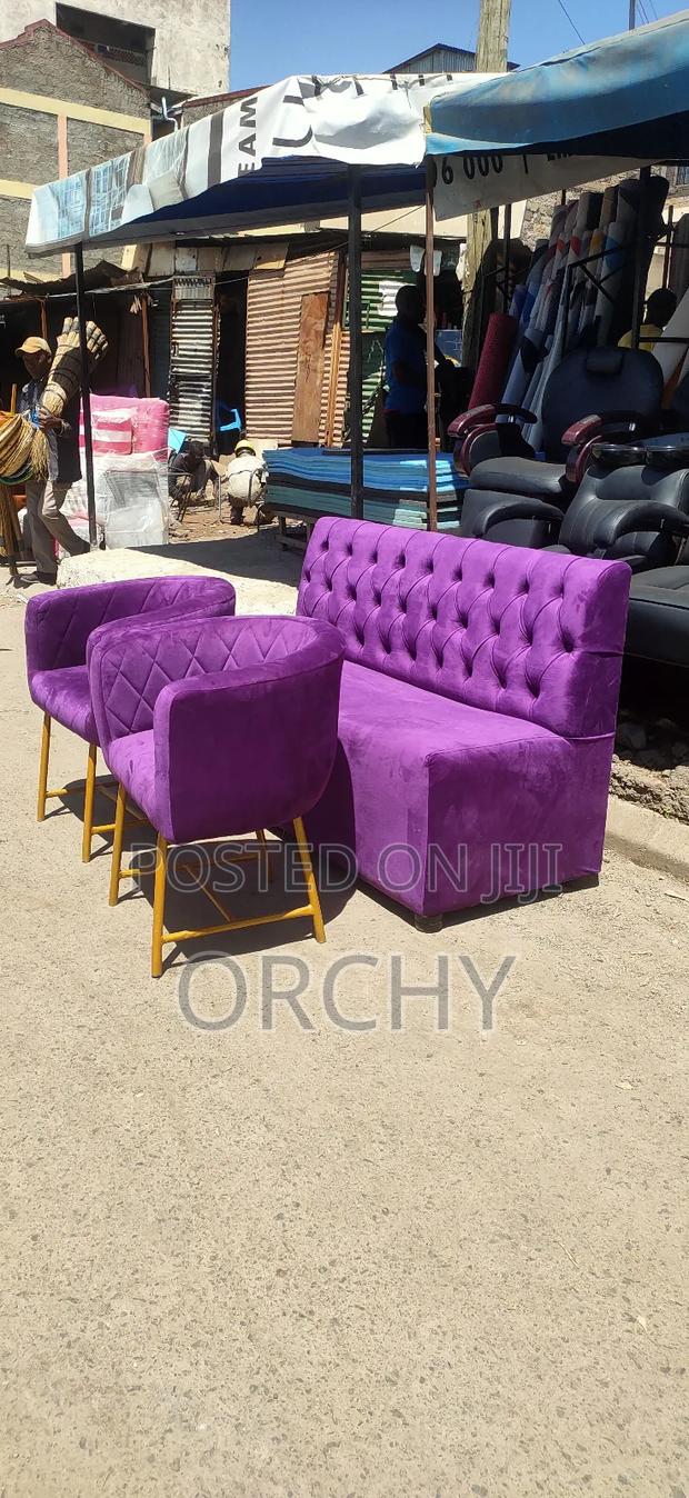 Assorted Manicure Seats And Waiting Couch - main view