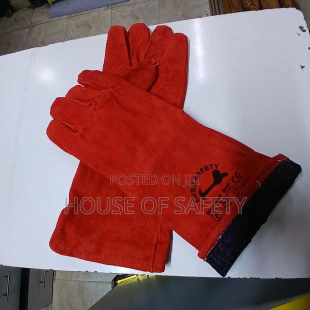 Ggeneric Red Leather Gloves - main view