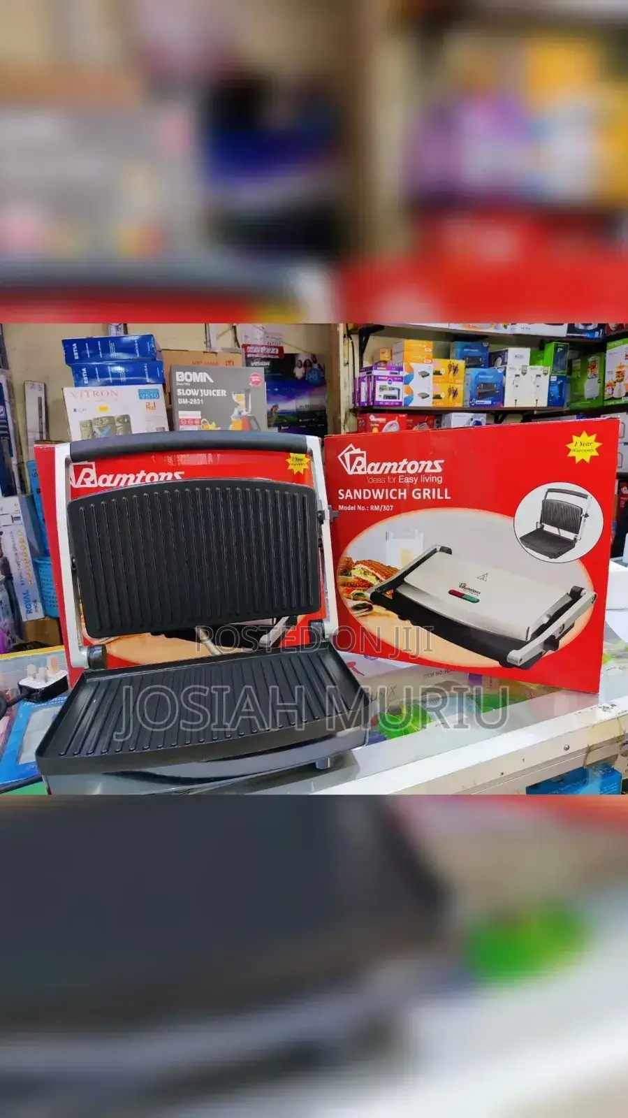 Ramtons Panini Maker Sandwich Press, Model Number Rm/307.