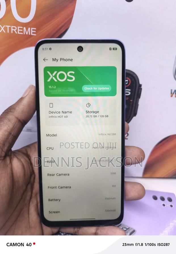 Infinix Hot 60i 128 GB Blue - thumbnail 4