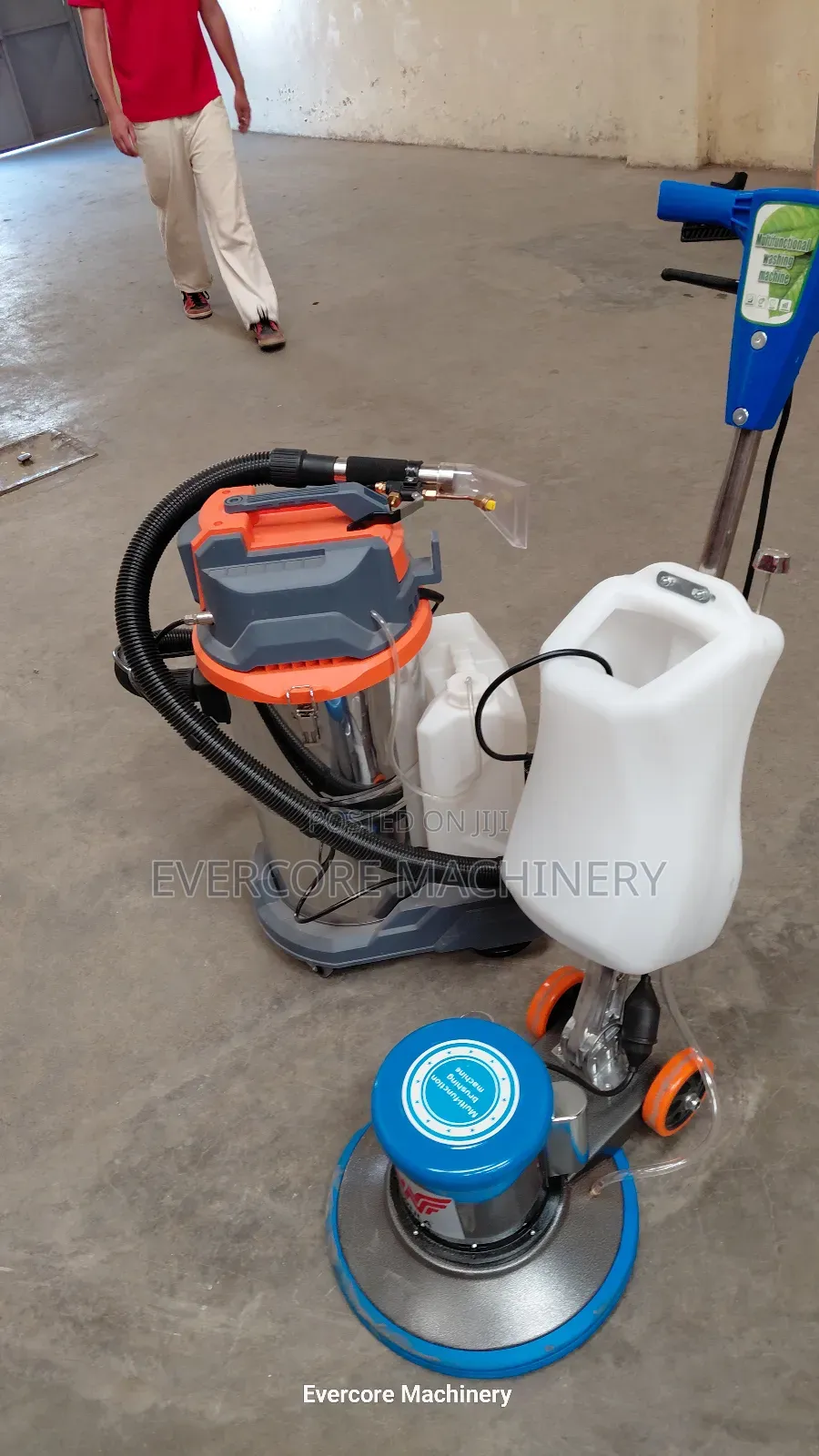 Commercial Carpet Scrubber With Carpet Cleaner 35litres.